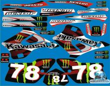 Kawasaki KX 125 i 250 1994 - 1998  monster78red